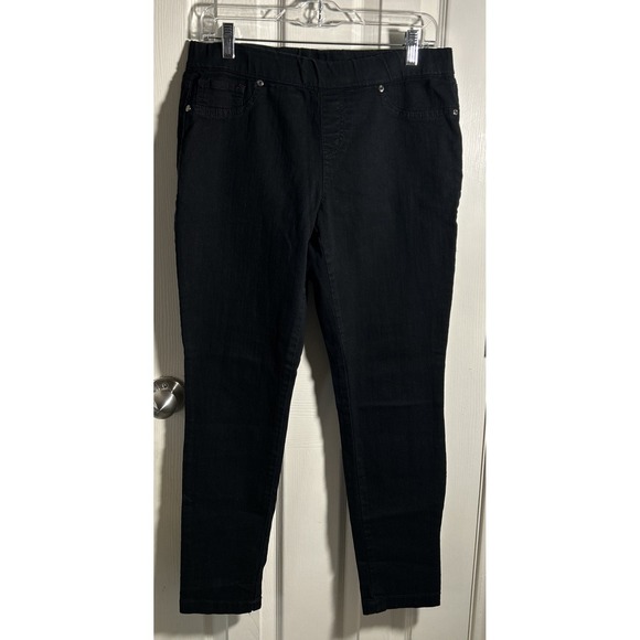 Women's Faded Glory Size 10 Black‎ Jeggings Stretch Elastic Waist - Picture 1 of 6